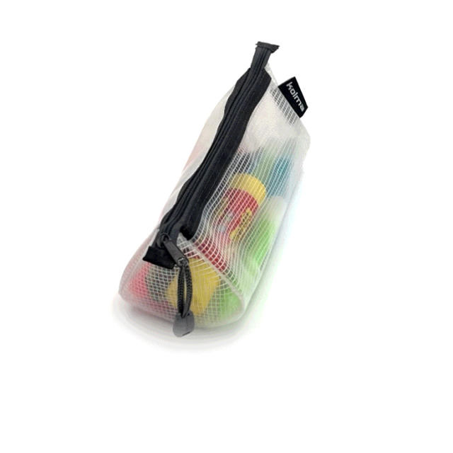 Reissverschlusstasche Mesh Bag Mini anthrazit