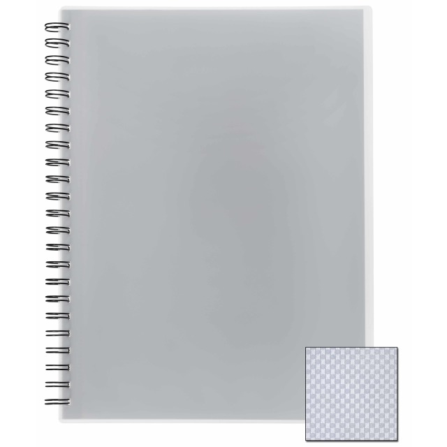 Clear book with spirals A4 20 pockets colourless