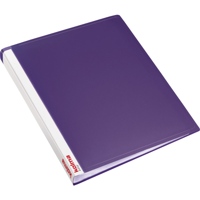 Clear book Easy A4 with 20 pockets purple