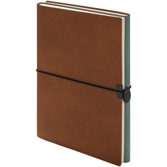 Notebook Smooth 2 in 1 A5 blank/dotted brown/turquoise