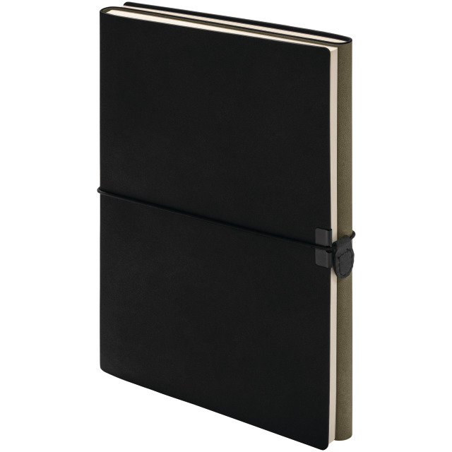 Notebook Smooth 2 in 1 A5 blank/dotted black/olive green