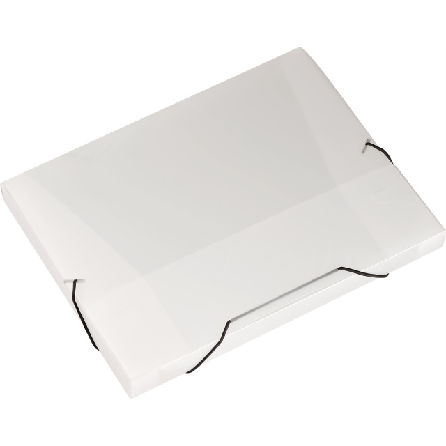 Boîte de collection A4 avec bande élastique contenance 2.5 cm incolore