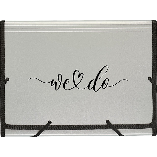 Expanding file Wedding A4 silver “we do”