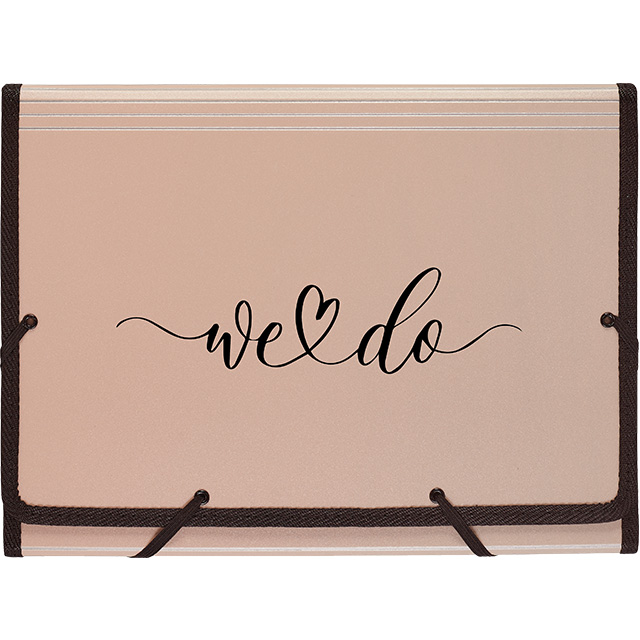 Fächermappe Wedding A4 roségold "we do"