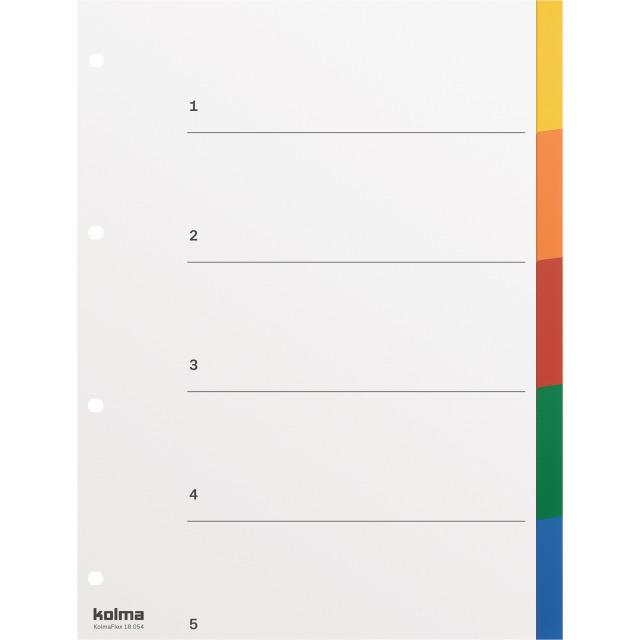Index A4 strong blank 5 parts multicoloured