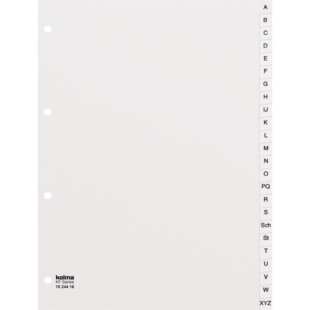 Répertoire A4 strong A-Z 24-compartiments blanc