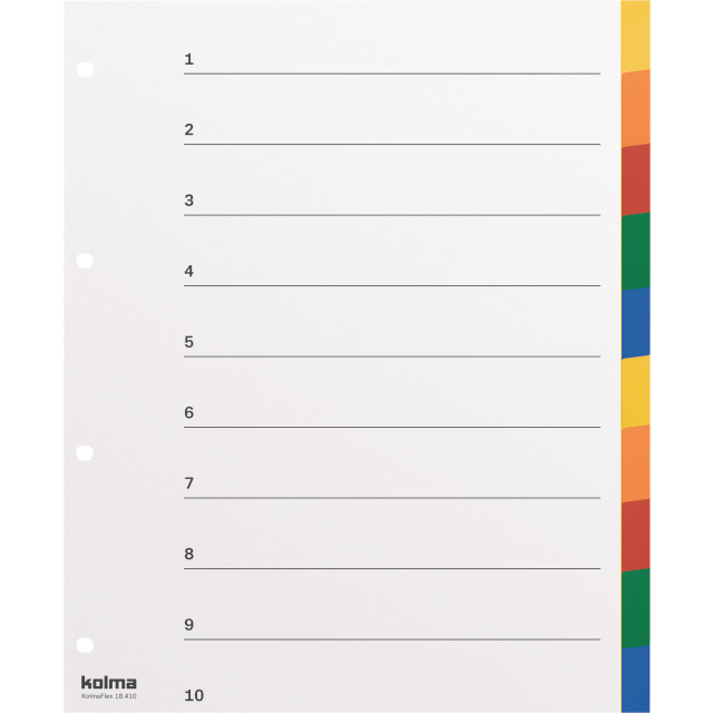Index A4 XL strong blank 10 parts multicoloured