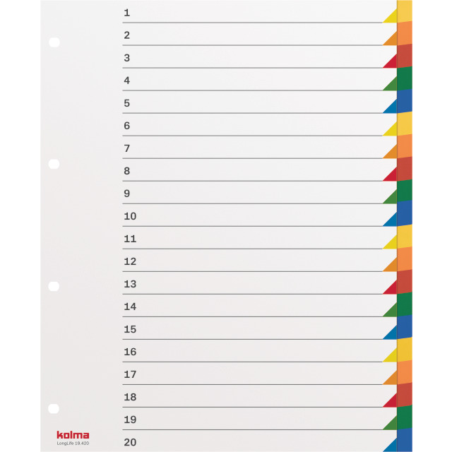 Index A4 XL superstrong blank 20 parts multicoloured