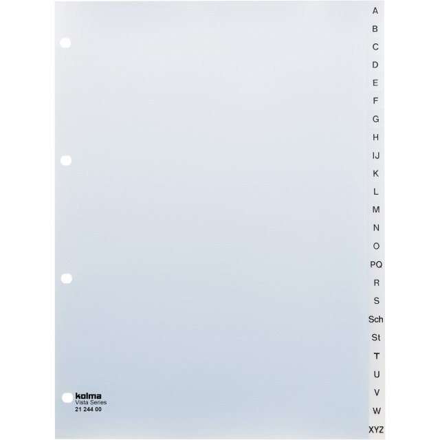 Répertoire A4 Vista 1-24 24-compartiments transparent incolore