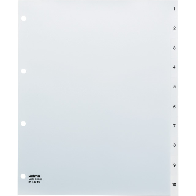 Répertoire A4 XL Vista 1-10 10-compartiments transparent incolore