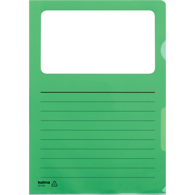 Cut flush folder Script A4 green