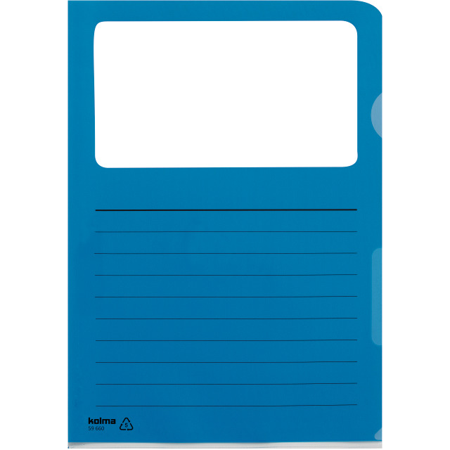 Cut flush folder Script A4 blue