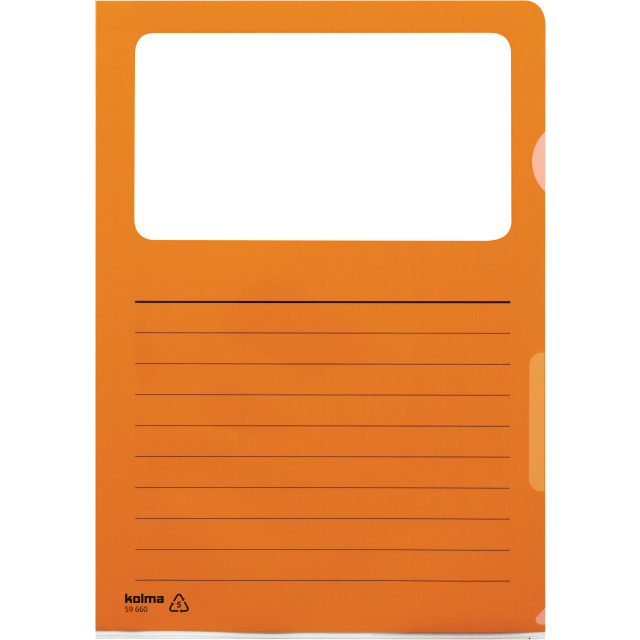 Cut flush folder Script A4 orange