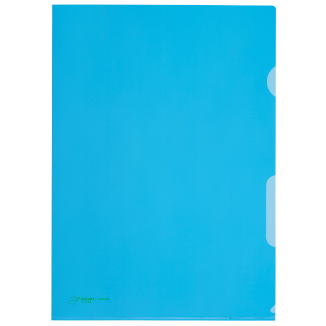 Cut flush folder LineaVerde A4 Recycling grained strong blue