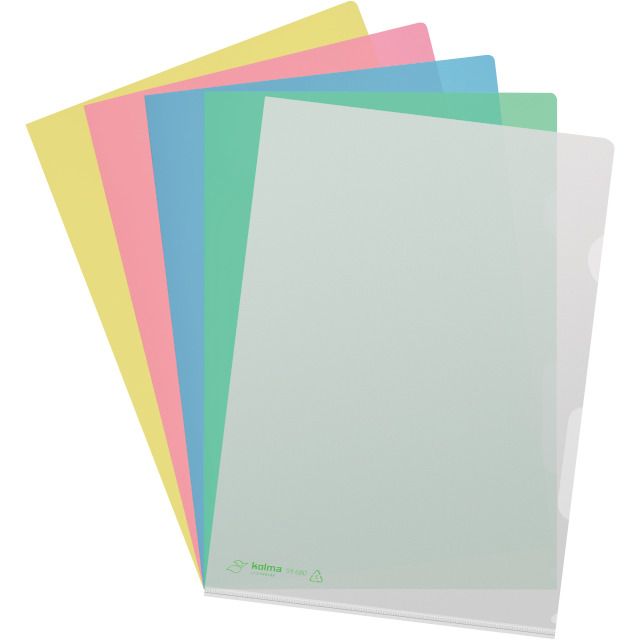 Cut flush folder LineaVerde A4 Recycling grained strong assorted