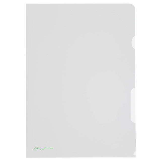Cut flush folder LineaVerde A4 Recycling grained strong colourless