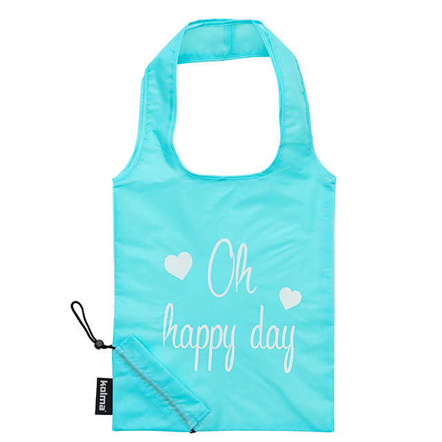 Einkaufstasche RPET «Oh happy day» mint