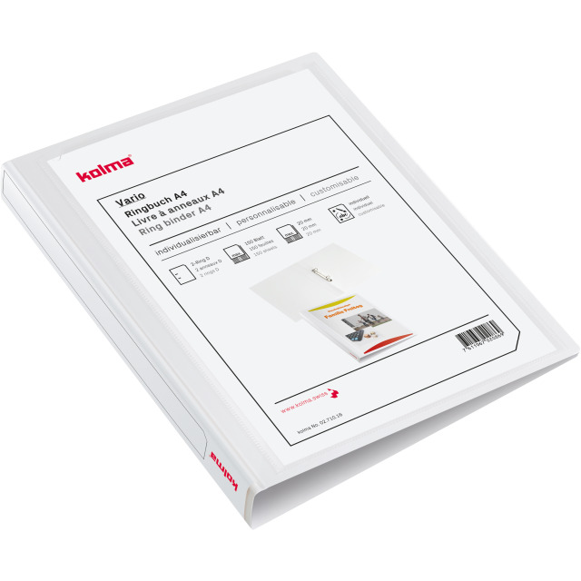 Ringbuch Vario light A4 2 Ringe Füllhöhe 2 cm weiss