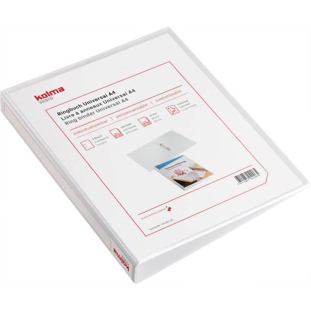 Livre à anneaux Vario A4 2 anneaux contenance 2.5 cm blanc