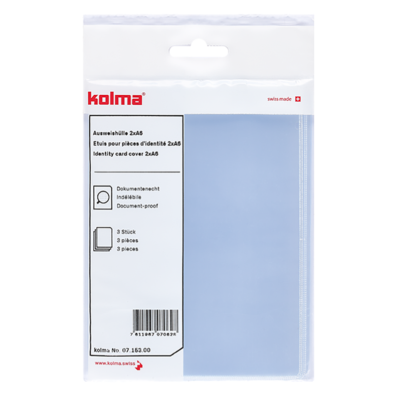 Identity card cover 2xA6 smooth indelible