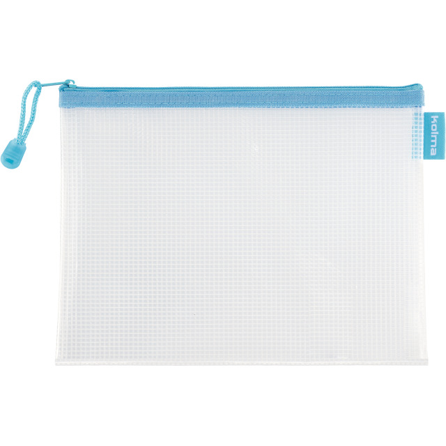 Reissverschlusstasche Mesh Bag A5 türkis