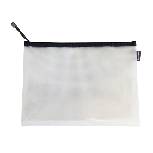 Reissverschlusstasche Mesh Bag A4 anthrazit