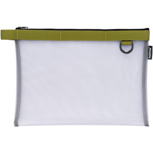Reissverschlusstasche Nylon Bag A4 transparent olivgrün