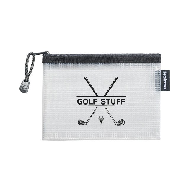 Poche avec fermeture à glissière Mesh Bag A6 “Golf-Stuff” anthracite
