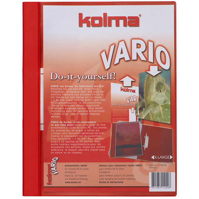 Dossier à classement rapide Vario A4 XL 2 languettes