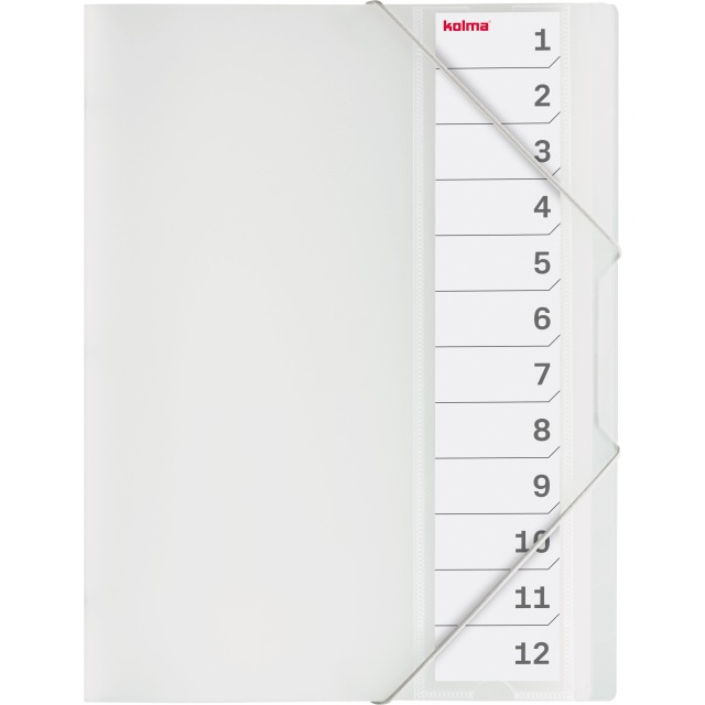 Pendenzenmappe A4 12 Tabs farblos