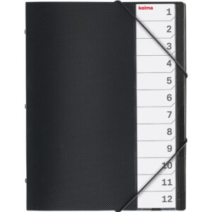 Pendenzenmappe Restless A4 12 Tabs schwarz