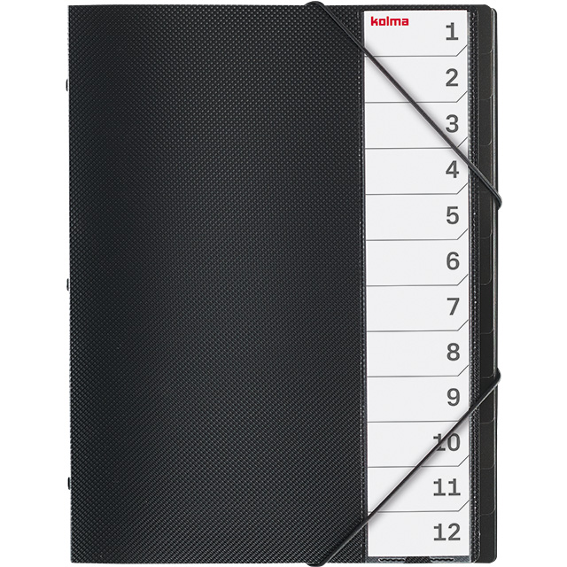 Pendenzenmappe Restless A4 12 Tabs schwarz