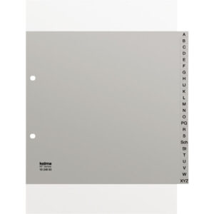 Register A4 teildeckend strong A-Z grau