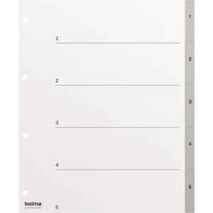Register A4 XL strong 1-5 grau