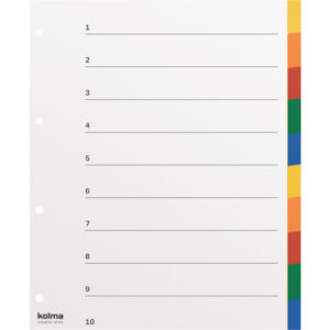 Register A4 XL strong blanko 10-teilig farbig
