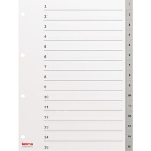 Register A4 superstrong 1-15 grau