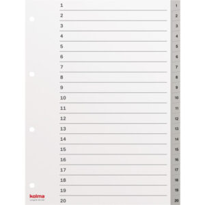 Register A4 superstrong 1-20 grau