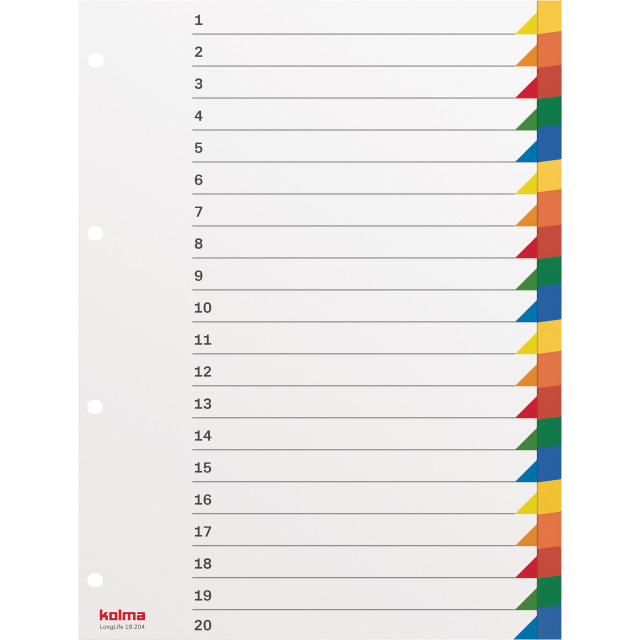 Index A4 superstrong blank 20 parts multicoloured