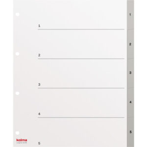 Register A4 XL superstrong 1-5 grau