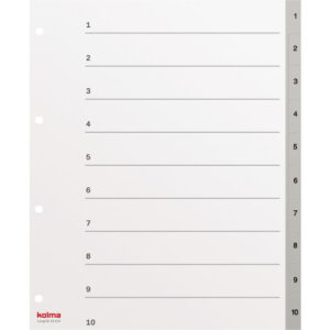 Register A4 XL superstrong 1-10 grau