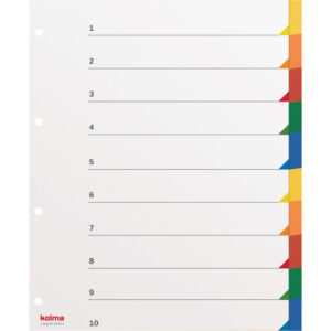 Register A4 XL superstrong blanko 10-teilig farbig