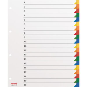 Register A4 XL superstrong blanko 20-teilig farbig