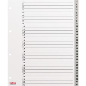 Register A4 XL superstrong 1-31 grau