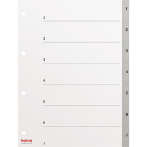 Register A4 superstrong 1-7 grau
