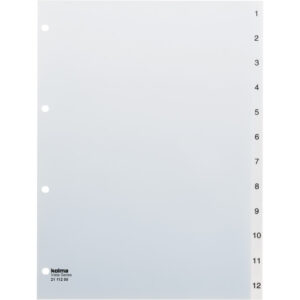 Register A4 Vista 1-12 transparent