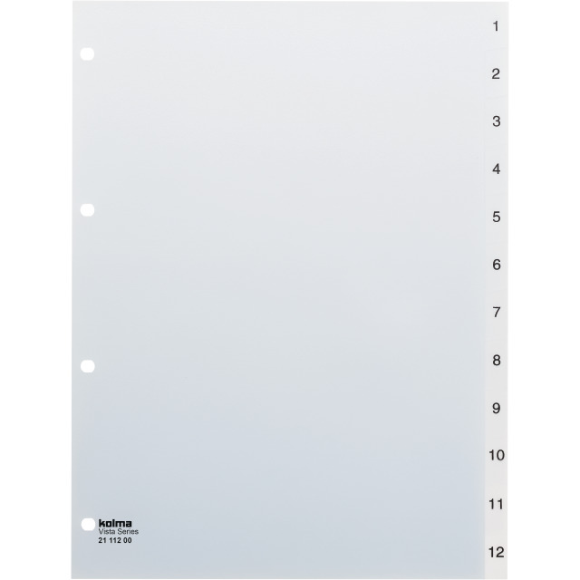 Index A4 Vista 1-12 transparent