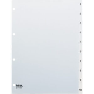 Register A4 Vista 1-10 transparent