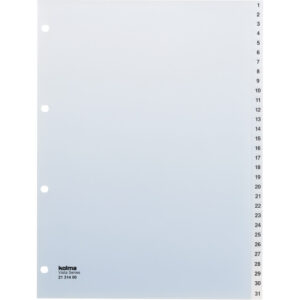 Register A4 Vista 1-31 transparent