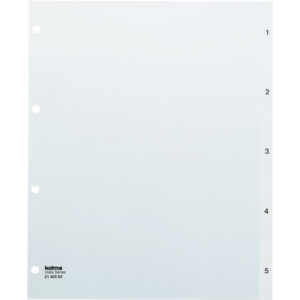 Register A4 XL Vista 1-5 transparent