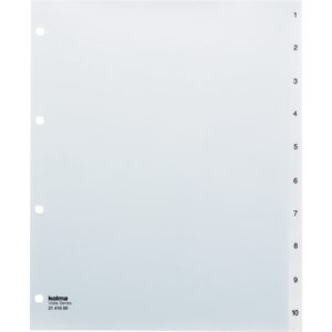 Register A4 XL Vista 1-10 transparent